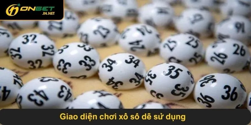 Giao diện chơi xổ số dễ sử dụng